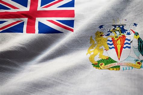 Premium Photo | Closeup of ruffled british antarctic territory flag