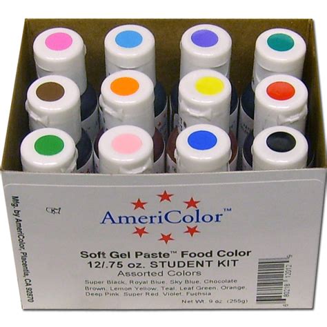 Americolor Gel Food Coloring Chart : AmeriColor Soft Gel Paste Student ...