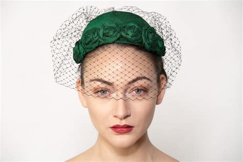 Georgina - Silk Emerald Green Bandeau Headpiece | Headband styles, Romantic headpiece, Headpiece