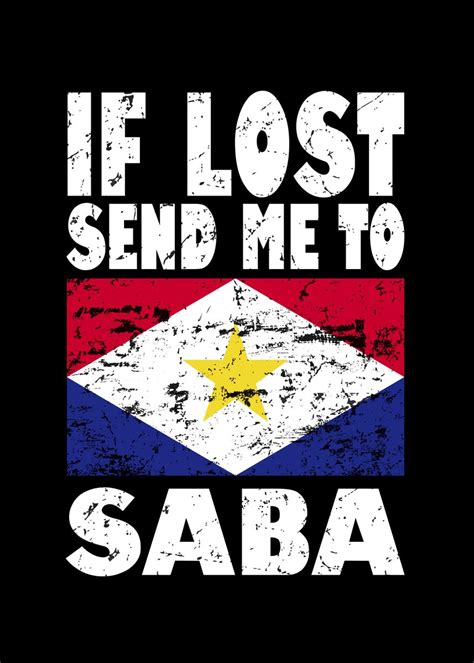 'Saba Flag Saying' Poster, picture, metal print, paint by schmugo | Displate