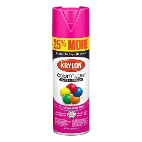 Krylon® ColorMaster Paint + Primer Gloss Mambo Pink, 15-Oz - Walmart.com - Walmart.com