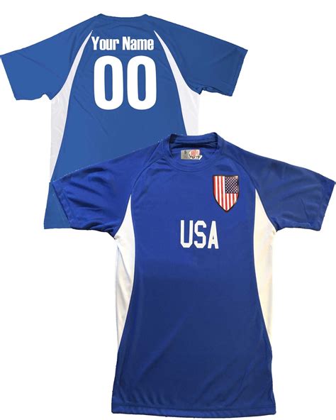 Custom USA Soccer Jersey With Shield Design Personalized With - Etsy