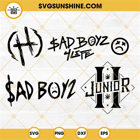 Junior H Logo Bundle SVG, Junior H Sad Boyz SVG PNG DXF EPS