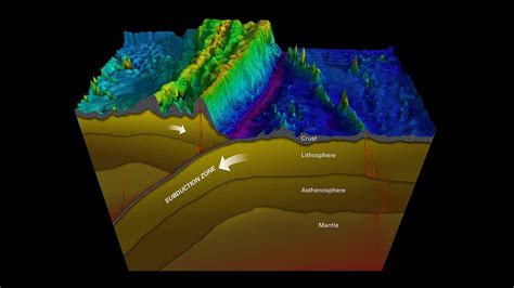 Labeled Mariana Trench Diagram