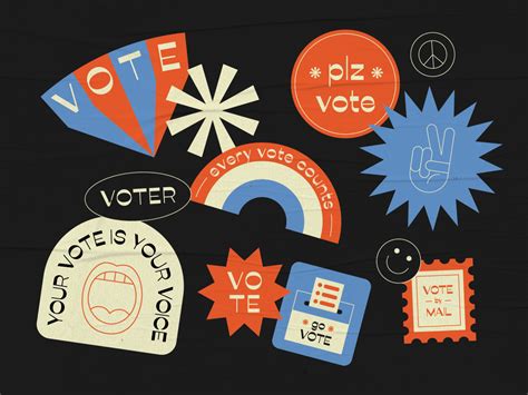 Vote | Sticker design inspiration, Event stickers, Sticker design