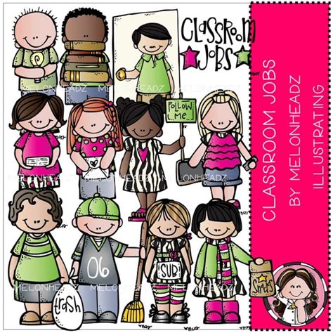 Classroom Jobs Clip Art - Etsy