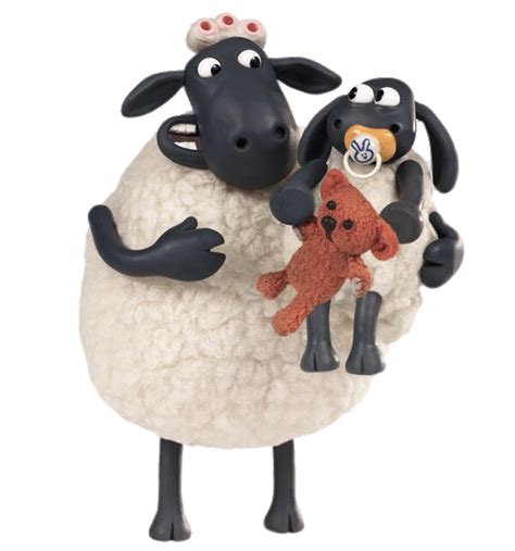 Check out this transparent Shaun the Sheep - Timmy with his Mum PNG image in 2022 | Shaun the ...