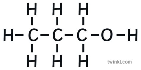 Propanol angezeigte Formel Wissenschaft sekundär Illustration - Twinkl