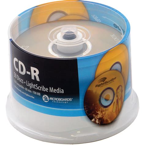 Microboards CDR-80, 52x LightScribe Disc LS-CDR80-50Y B&H Photo