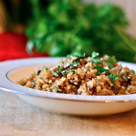 M is for: Mushroom Brown Rice Risotto {Recipe Remake}