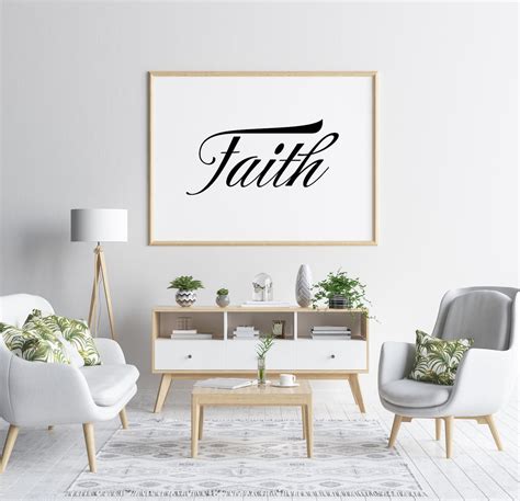 Faith Printable Wall Art, Home Decor, Poster, Print, Quote Art, Digital Download, Christian ...