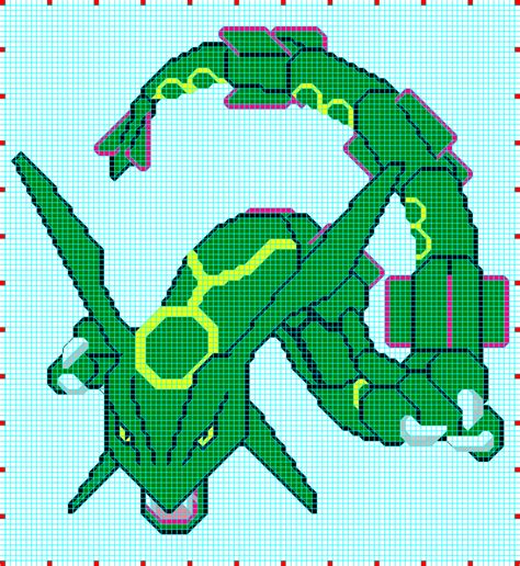 Pixel Art Rayquaza by slachman12345 on DeviantArt