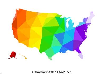 Lgbt Flag Form Map United States Stock Illustration 682204717 ...