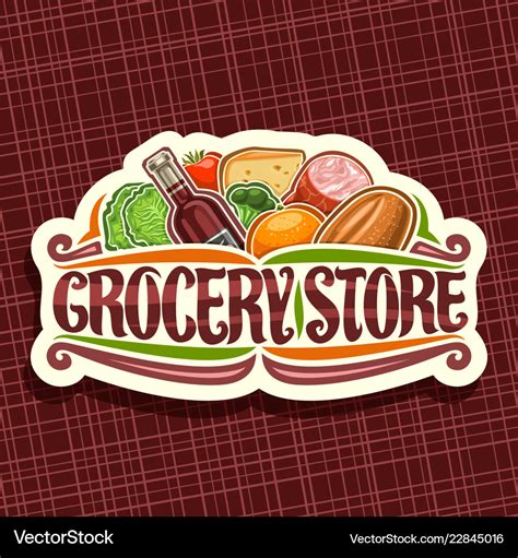 Logo for grocery store Royalty Free Vector Image