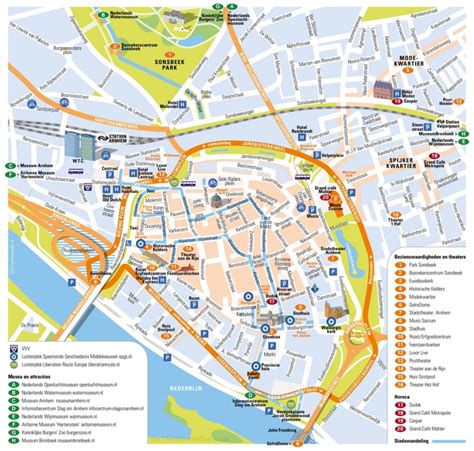 Arnhem tourist map