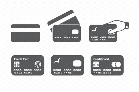 Credit card icons | Outline Icons ~ Creative Market