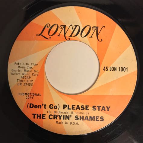 The Cryin' Shames – (Don't Go) Please Stay (1966, Vinyl) - Discogs