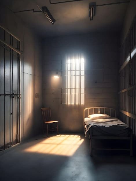 Premium AI Image | Prison cell with light from the window