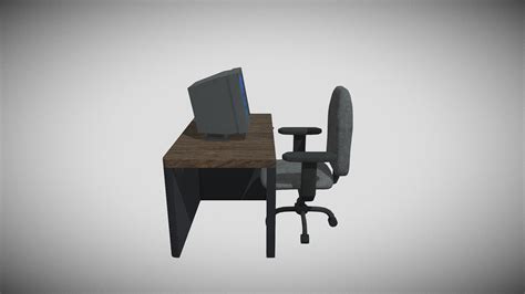 Desk_Table_Chair - Download Free 3D model by sam_designs [c3098c8] - Sketchfab