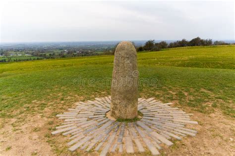 Stone of Destiny at the Hill of Tara in Ireland with a Green Area in the Background Editorial ...