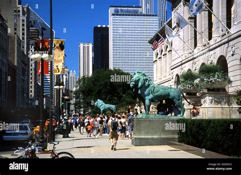 Chicago art institute lions hi-res stock photography and images - Alamy