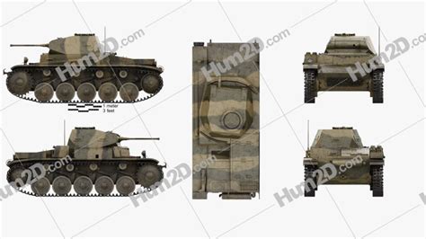 Panzer II Blueprint in PNG - Download Military Clip Art Images