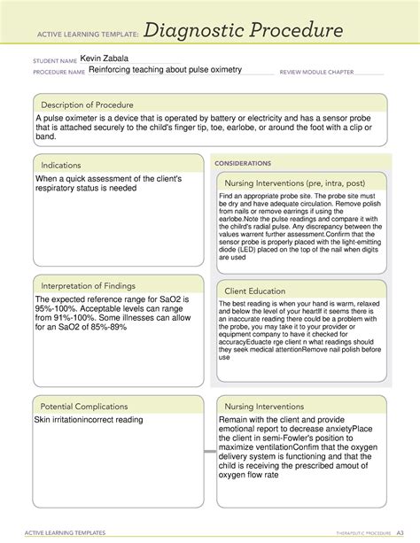 Pulse oximetry - Focused Reviews - ACTIVE LEARNING TEMPLATES ...