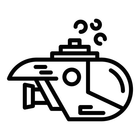 Bathyscaphe icon, outline style 15689007 Vector Art at Vecteezy