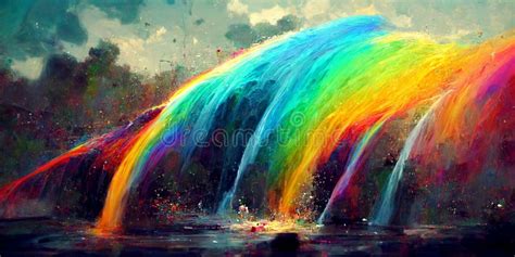 Rainbow Splash. Abstract Rainbow Coloured Background. Colourful ...