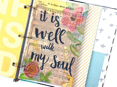 Bible Journaling Ideas Using Hymnal Book Pages - Southern Couture