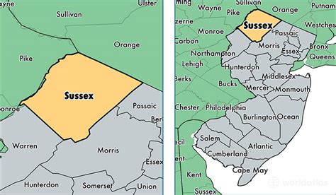 Sussex County, New Jersey / Map of Sussex County, NJ / Where is Sussex County?