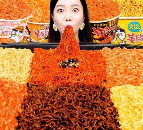 Korean Convenience Store Food 🔥 Buldak spicy Ramyun Noodles Challenge ...