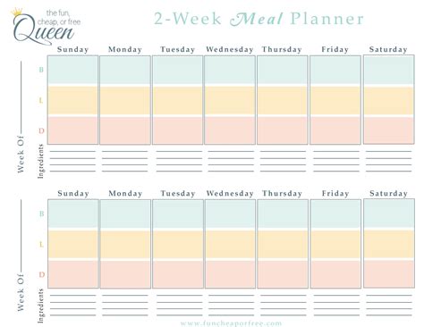 2-week meal planner - Google Drive | Meal planning template, Weekly meal planner template, Meal ...