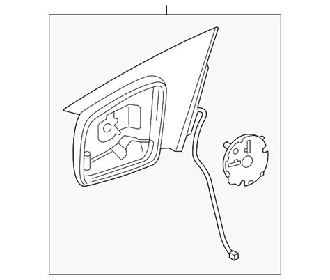 Mirror Assembly - Left - Part #117-810-19-00 | Mercedes Parts Center