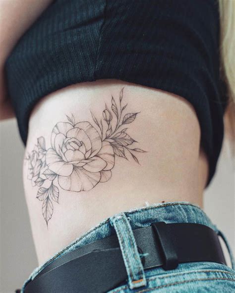 Flower Side Piece Tattoo Designs | Best Flower Site