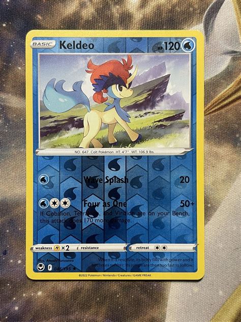 Pokémon TCG Keldeo Sword & Shield - Silver Tempest 046/195 Reverse Holo ...