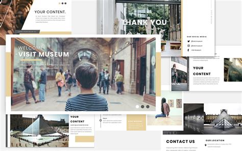 Museum PowerPoint template for $16