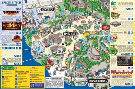 Universal Studios Hollywood California Map With Cities Universal ...