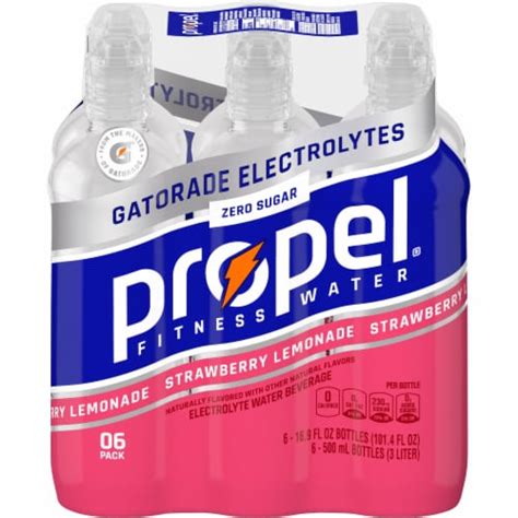 Propel® Zero Sugar Strawberry Lemonade Electrolyte Water Beverage, 6 ...