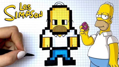 TUTO DESSIN HOMER SIMPSON PIXEL ART - YouTube