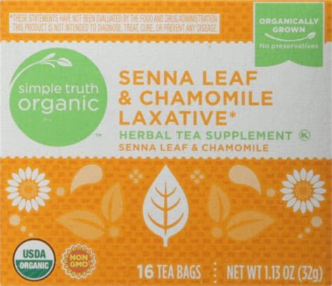 Simple Truth Organic™ Senna Leaf & Chamomile Laxative Tea Bags, 16 ct - Kroger