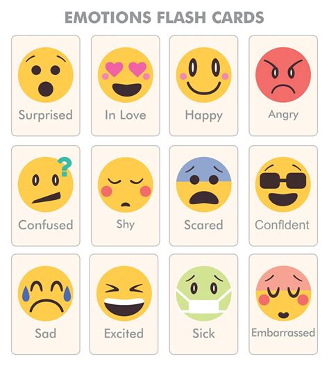 Printable Emotion Cards For Children