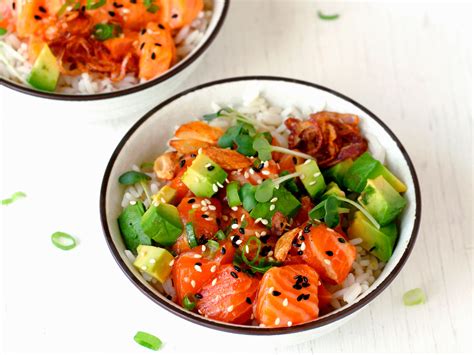 Salmon Poke Bowl with Avocado recipe | Eat Smarter USA