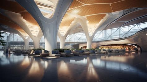 Premium AI Image | Modern airport terminal architecture