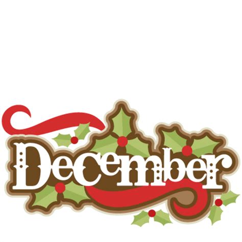 December Calendar Header - Veda Allegra