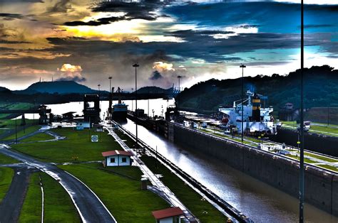 Panama Canal - Miraflores Locks.