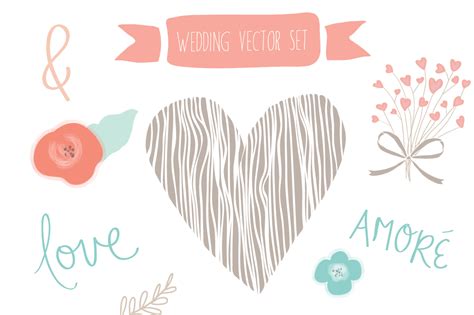 Love Clipart - Wedding & Love Vector Collection