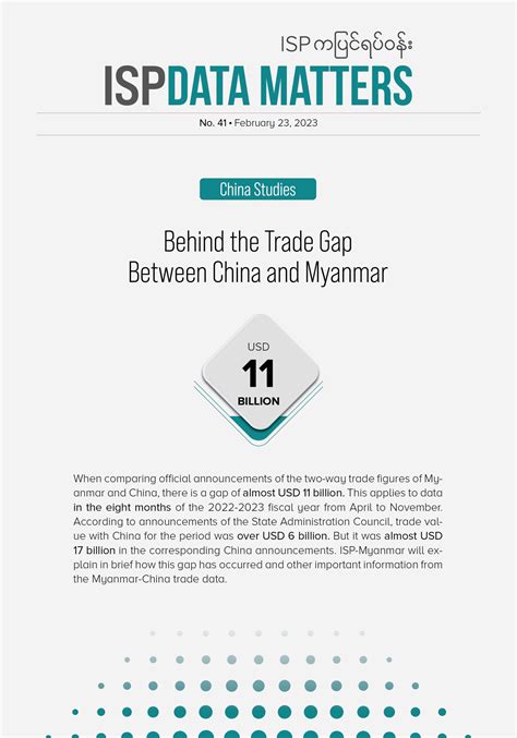 Behind the Trade Gap Between China and Myanmar | ISP-Myanmar