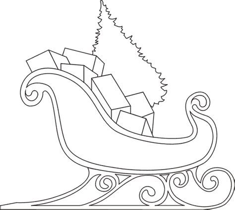 Sleigh Coloring Pages, Santa Sleigh Printables | Santa coloring pages, Christmas sleigh ...