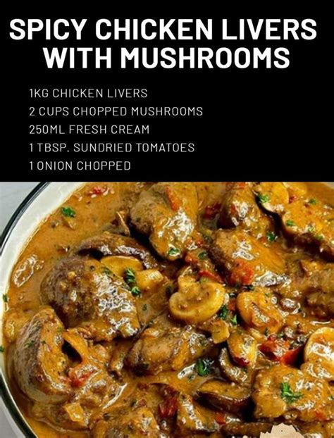 Spicy Chicken livers with mushrooms – 99easyrecipes